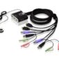 2-Port USB HDMI/Audio Cable KVM Switch with Remote Port Selector-2
